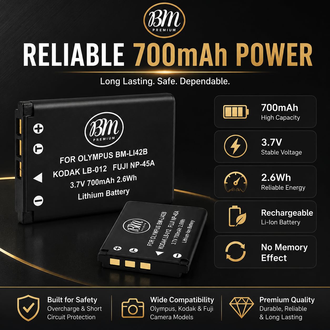 Amazon.com : BM Premium 2 LB-012 Batteries & Dual Charger for